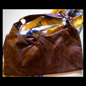 Leather Hobo Shoulder Bag